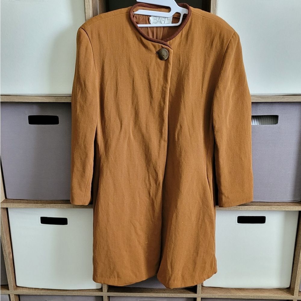 Basile Made in Italy Vintage Rust Orange Long Coat size S